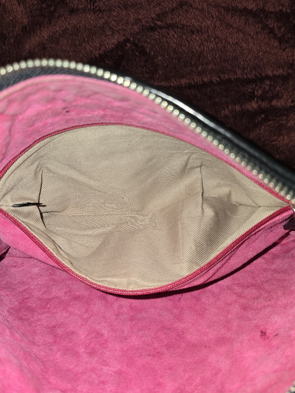Kate Spade New York Noel Quilted Shoulder Bag Purse Black Pink Suede Lining - Picture 13 of 16